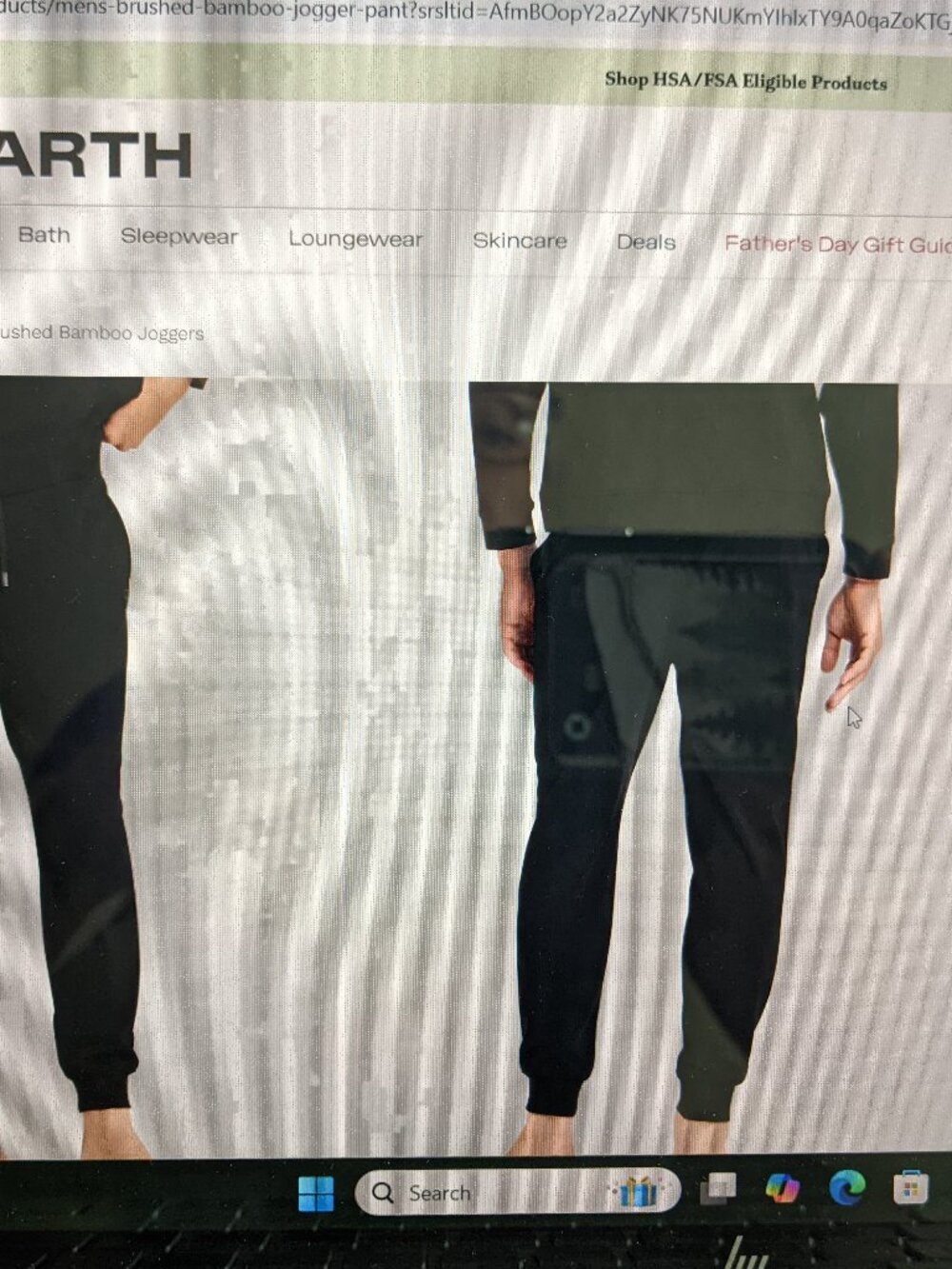 Cozy Earth Men's NEW Soft Brush Bamboo Jogger Pants NAVY XL